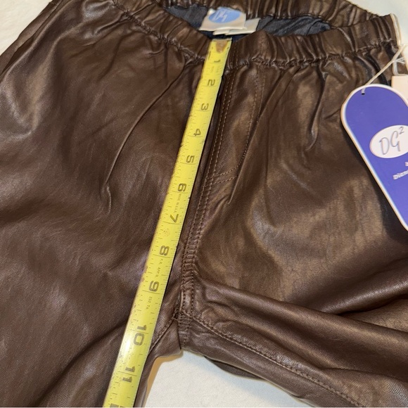 Diane Gilman Chocolate Faux Leather Pants size medium NWT - Picture 4 of 7